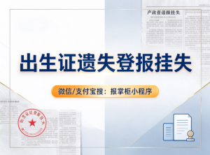 广西出生证登报挂失线上可以办理吗？报纸有效期多久？