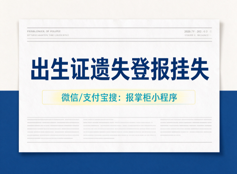 广西出生证登报挂失线上可以办理吗？报纸有效期多久？