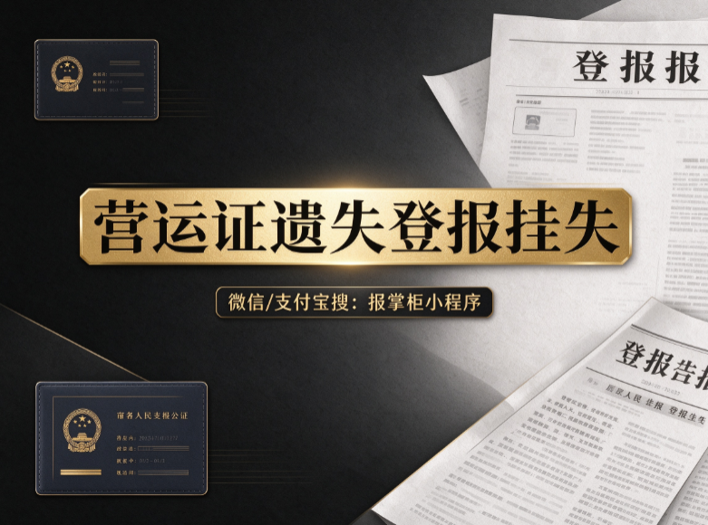 四川营运证挂失登报要登什么报纸才有效? 四川营运证挂失登报要登什么报纸才有效?