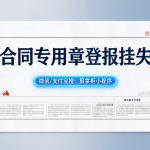 河北合同专用章丢了怎么登报挂失？